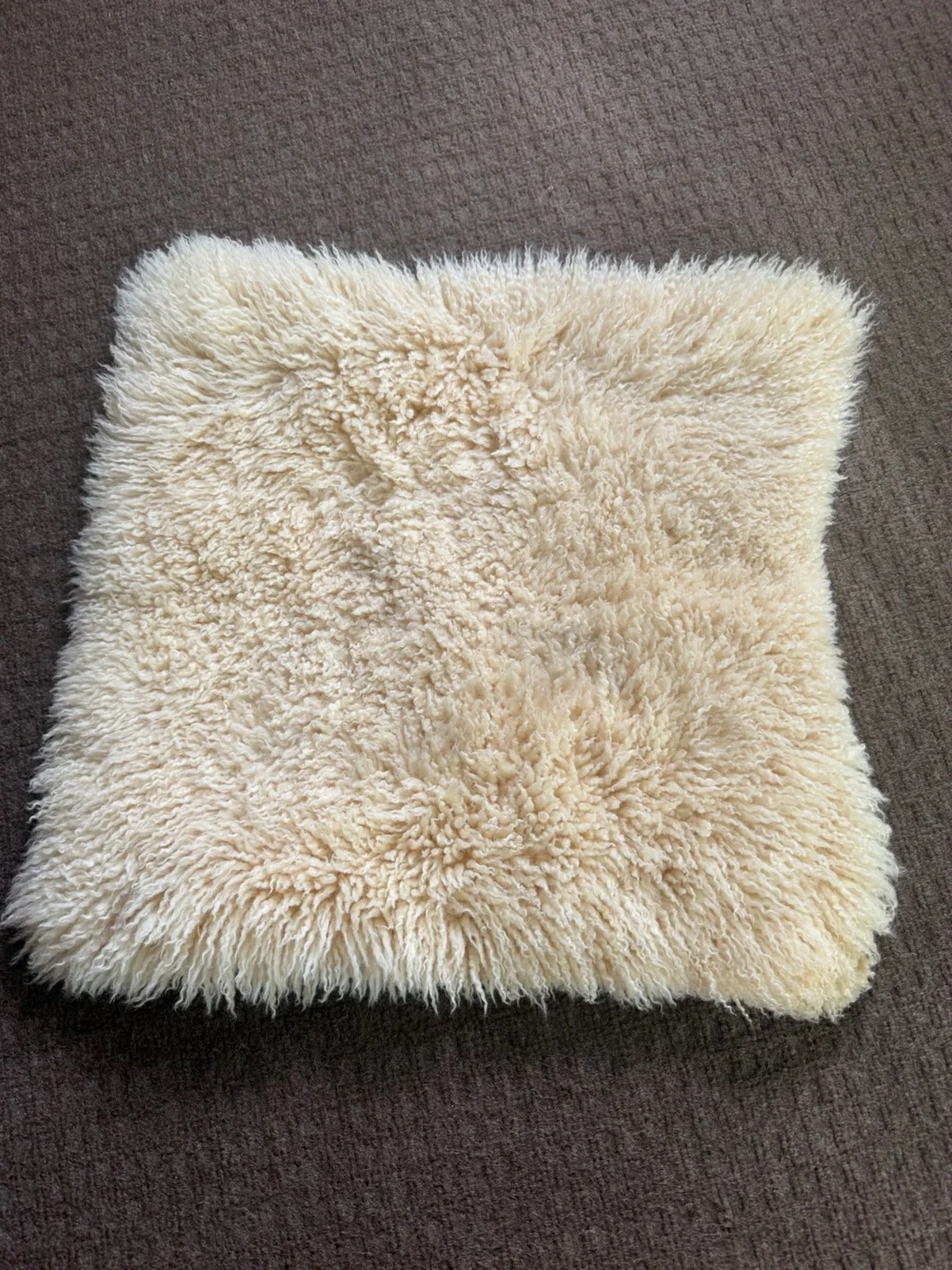 Vintage Genuine Sheepskin Corduroy Decorative Pillow Cover